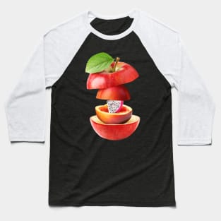 Apple Peach Dragon Fruit Gifts Vegetarian Baseball T-Shirt